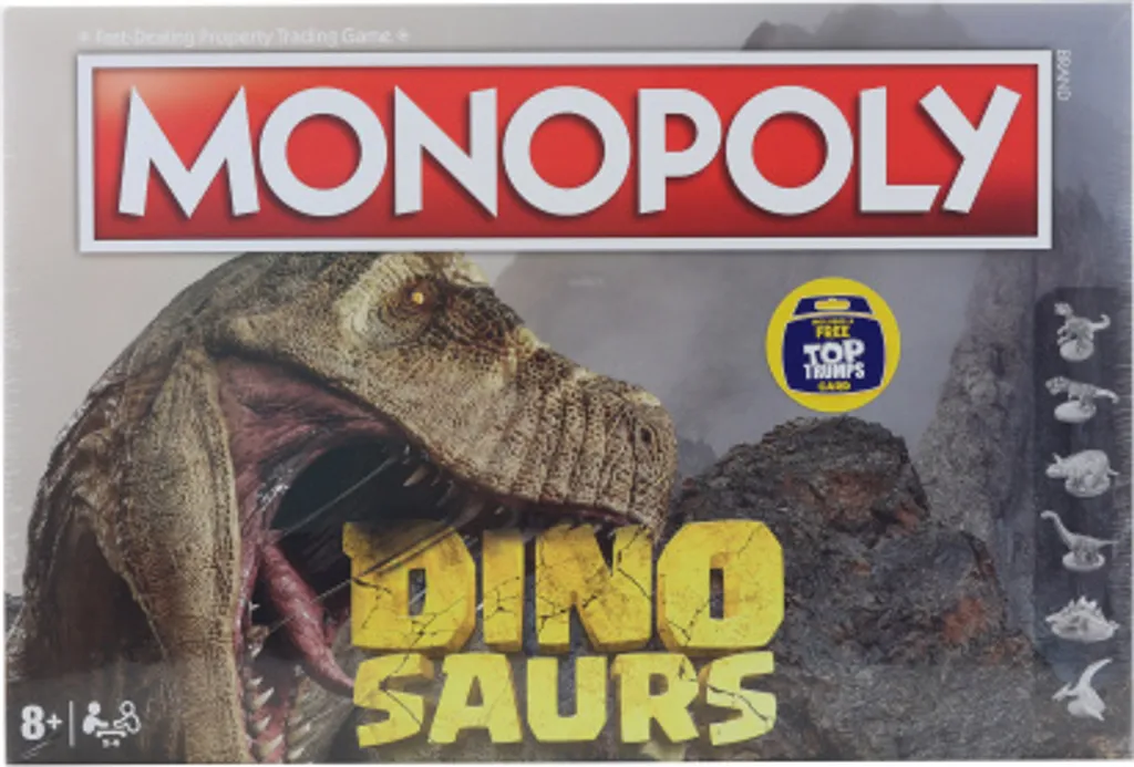 Monopoly Dinosaures édition originale anglaise avec 6 pions exclusifs métal