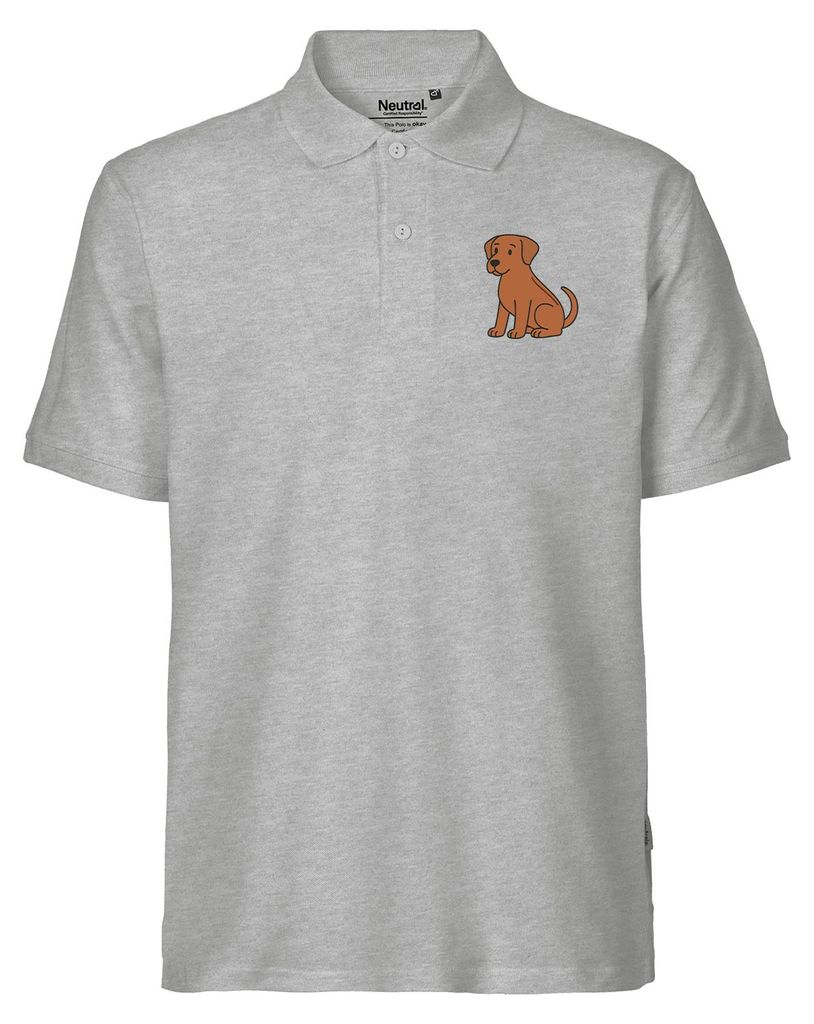 Huuraa Herren Polo Shirt Rhodesian Ridgeback Comic Ridgey S Sport Grey Bio Baumwolle Fairtrade Poloshirt Geschenkidee