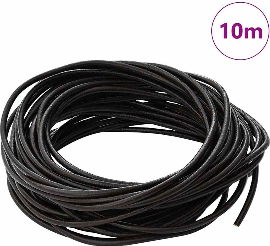 "Schlussverkauf" Leder Schnur - Wasserbeständigkeit - Dunkelbraun Ø3 mmx10 m Leder C15671