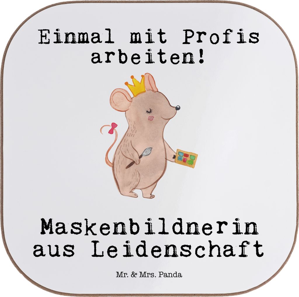 Mr. & Mrs. Panda Untersetzer für Gläser Maskenbildnerin Produktbild 