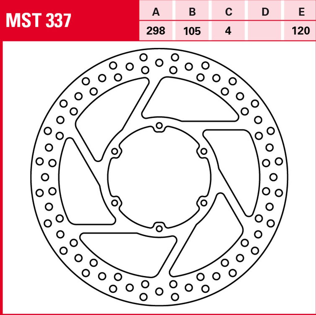TRW Bremsscheibe Allround starr MST337 F650CS Scarver E650C TR650 Strada A8 Pegaso 650 ML