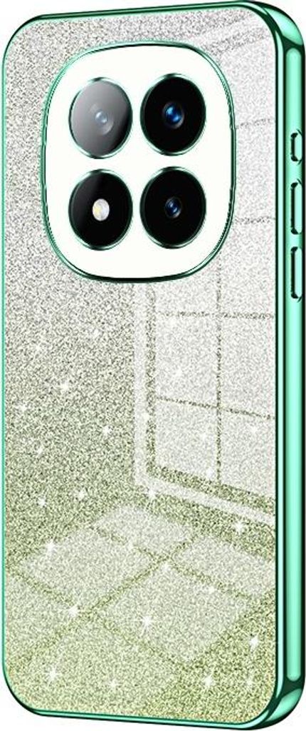 Glitzer Hülle für Xiaomi Redmi Note 14 Pro Plus - Phonesta Crystal Sparkle Silikon Back Cover - Grün