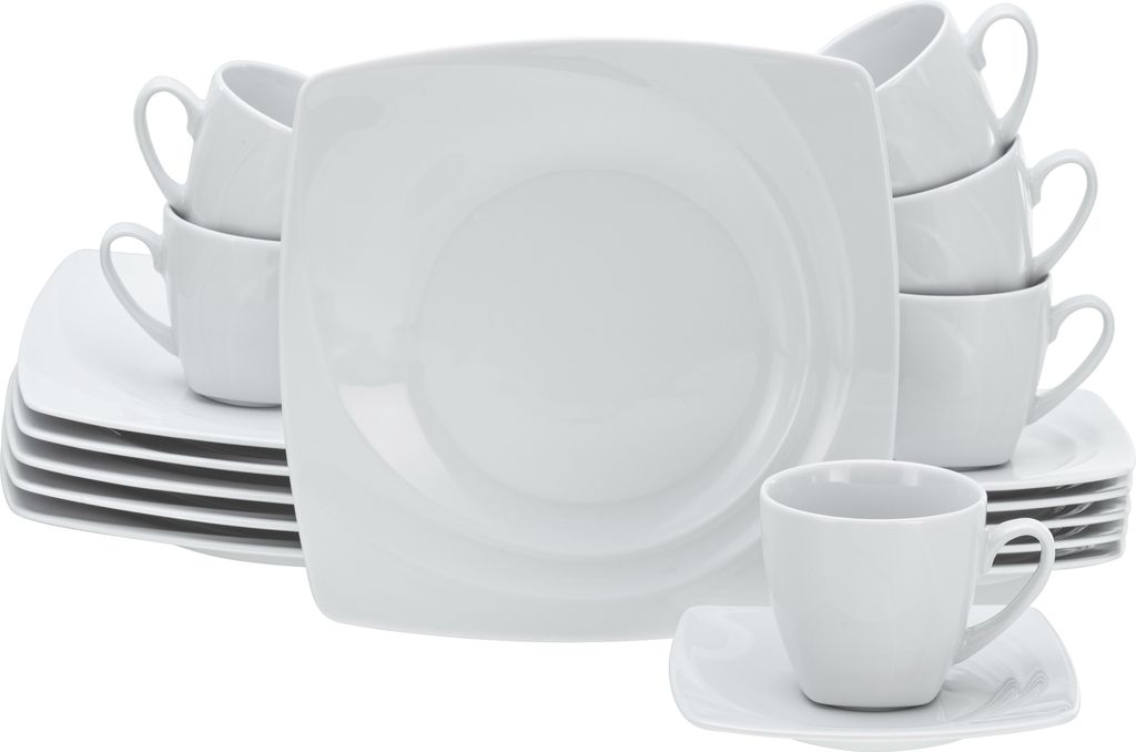 CreaTable, 13161, Celebration Weiss, Kaffeeservice 18-tlg, Produktbild 