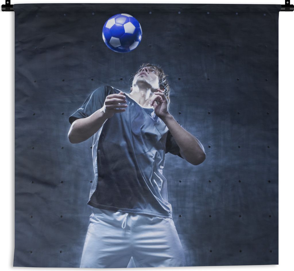 MuchoWow Wandteppich Wandbehang Hochbegabter Fußballer 90x90 cm Tapisserie Dekoration Wandtuch - Wandaufhänger