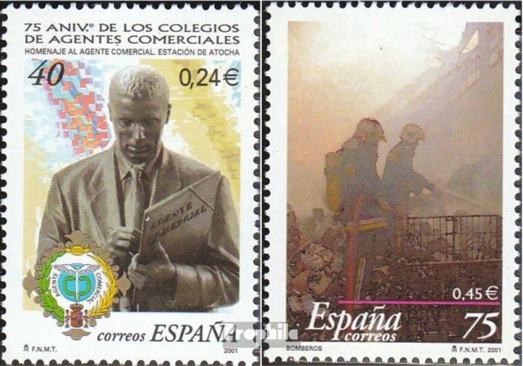 Briefmarken Spanien 2001 Mi 3609,3610 (kompl.Ausg.) postfrisch Verband der Handelsvertreter