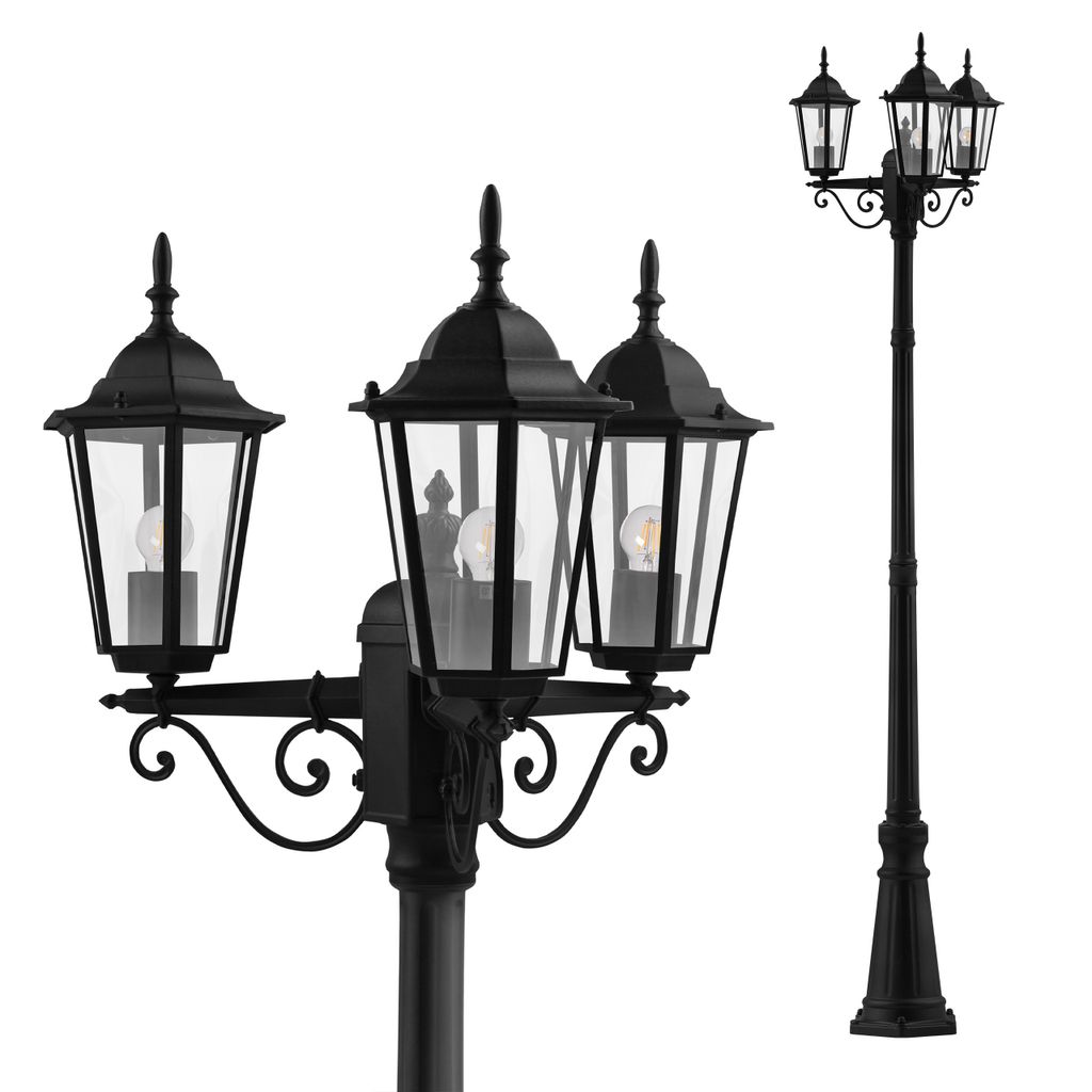 Lampe de jardin LED 237.5cm 3xE27 max 60W IP44 Lampe pour Image du produit 