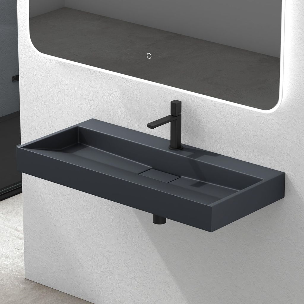 Mai & Mai Waschbecken Aufsatzwaschbecken matt Anthrazit Produktbild 