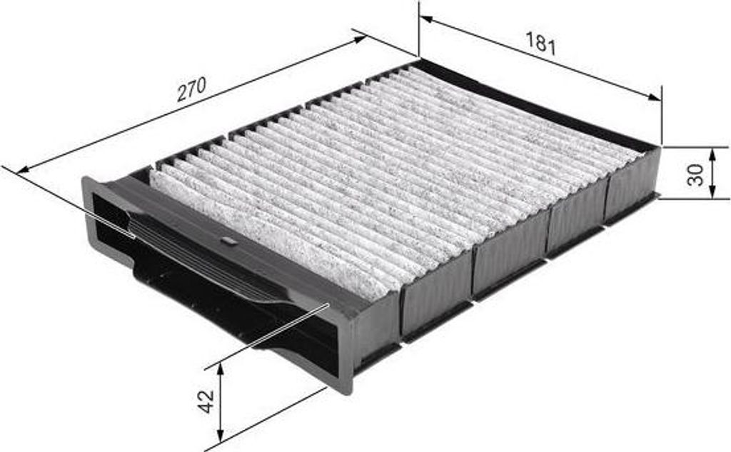 BOSCH 1 987 432 393 Innenraumluftfilter OE 7701064235 kompatibel mit Megane