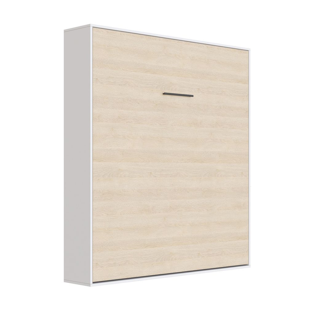 Schrankbett M1(40 cm Tiefe) 140x200 Vertikal Weiss/Kaiser Produktbild 
