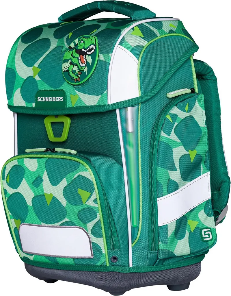 Sac d'école Dino Dance vert 9 pièces - Set complet robuste et léger - 3