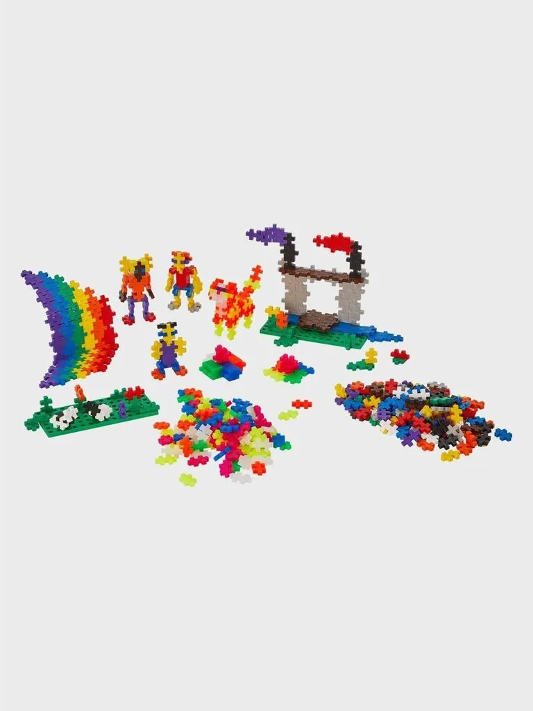 Plus-Plus Mini Basic 600 Learn to Build - Briques Néon Multicolores