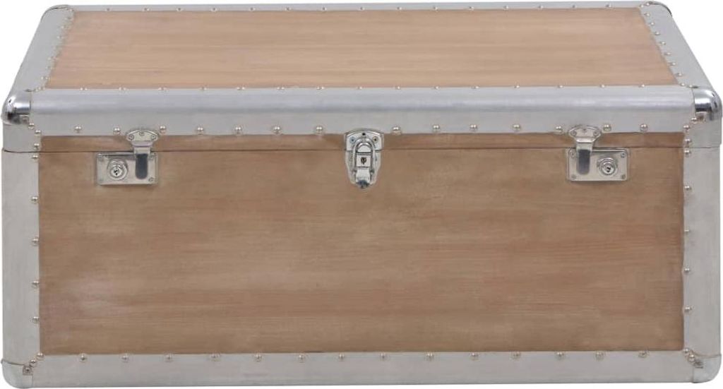 vidaXL Aufbewahrungsbox Tannenholz Massiv 91x52x40 cm Braun