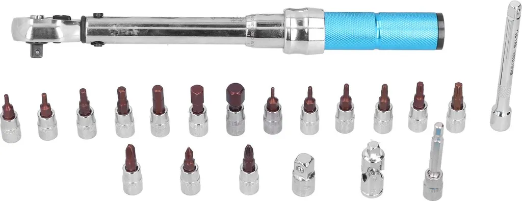 Coffret clé dynamométrique réglable 1/4 pouce pour mécanique de cycles - 4