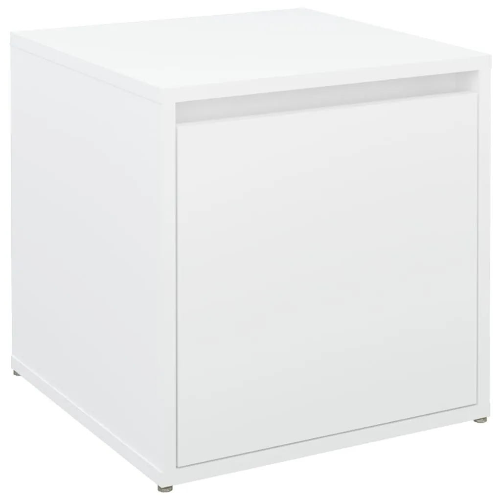 Cassettiera bianca 40,5x40x40 cm materiale a base di legno