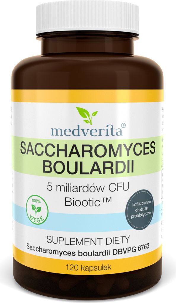 MEDVERITA Saccharomyces Boulardii 120 Kapseln – Probiotikum Produktbild 