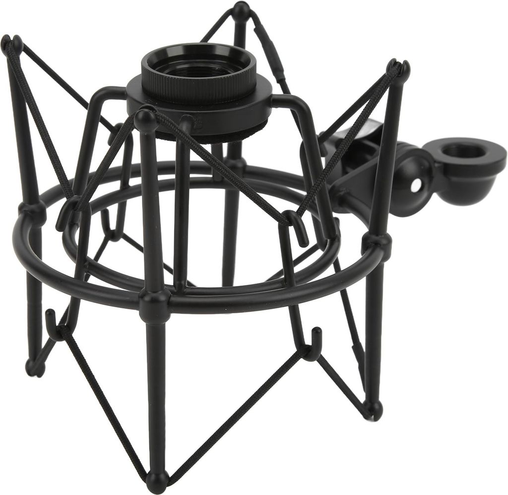 Mikrofon Shock Mount Clip Mic Anti Vibration Halter für Live-Streaming-Aufnahme StudioSchwarz