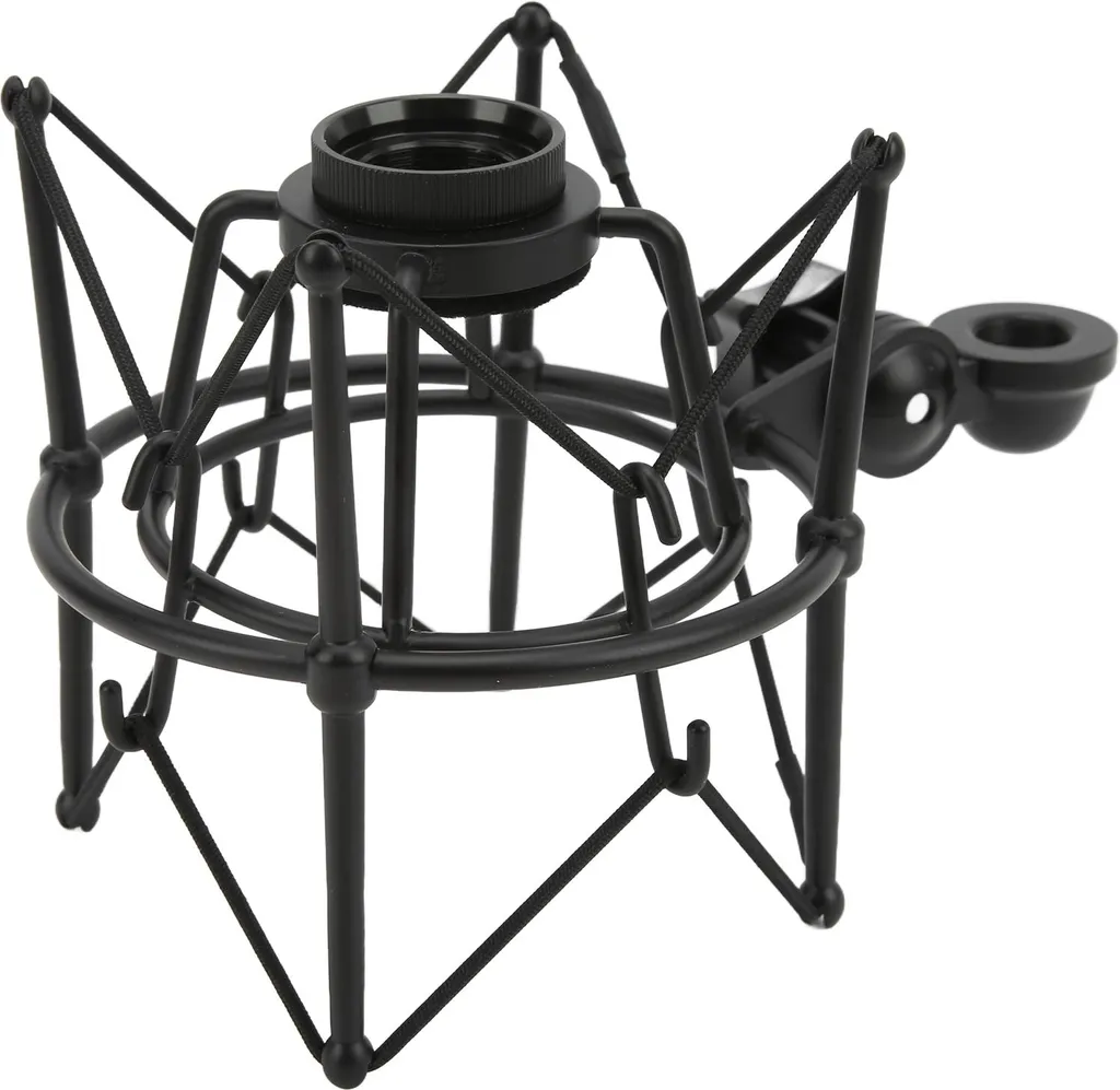 Support de Choc Microphone Anti-Vibration Noir pour Studio de Recording