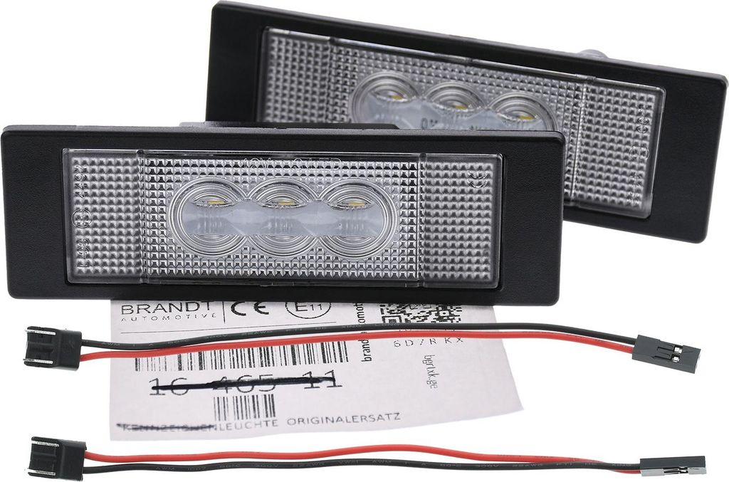 BRANDT Kennzeichenleuchten + Kabel CREE LED kompatibel mit Mini R56 R55 R57 R58 R59 R60 R61 F54 Cluman Countryman Cooper Coupe Cabrio John Works S ...