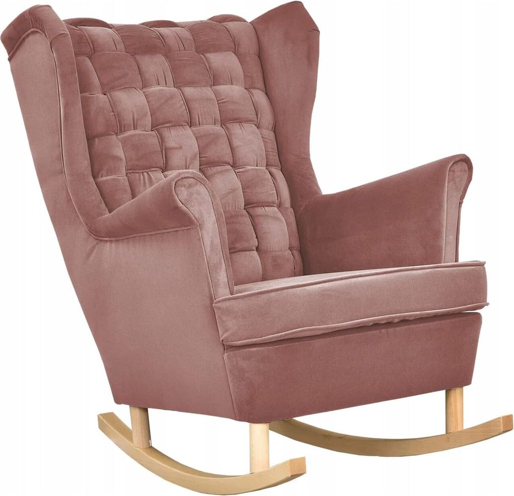 Family Meble Schaukelsessel Carol Relaxsessel Skandinavisch Bequemer Ohrensessel Loungesessel Fernsehsessel Für Wohnzimmer Schlafzimmer Büro (TRI...
