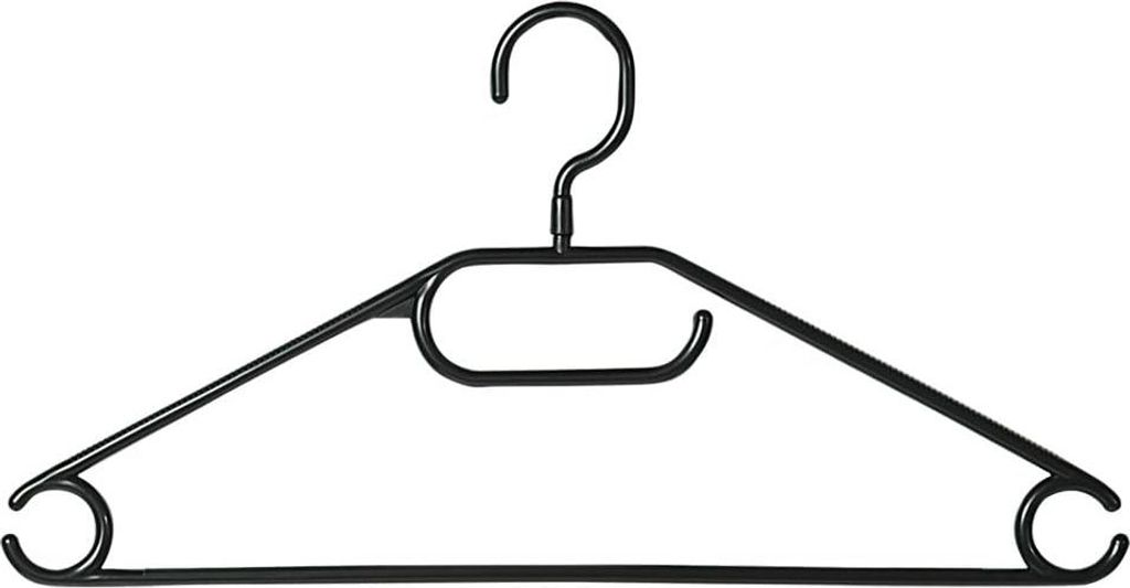 KESPER 16771 Kleiderbügel, 6er-Set, schwarz, Kunststoff Produktbild 