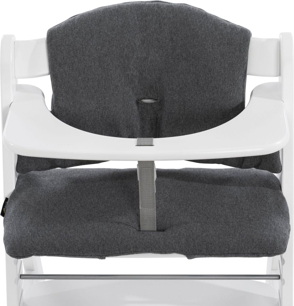 Hauck Highchair Pad Deluxe Select Line Jersey Charcoal (2-tlg)