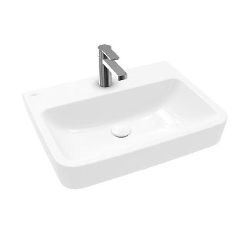 Villeroy & Boch O.Novo Wastafel Zonder Overloop Met Kraangat 60x46x17,5 cm Wit