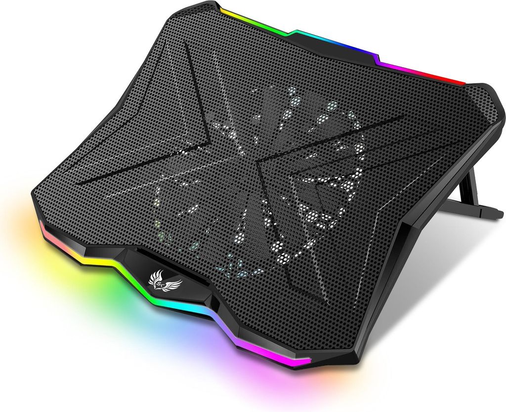 SK Notebook Laptop Rainbow Kühler Kühlpad Ständer 18cm Lüfter für 9-17 Zoll R700