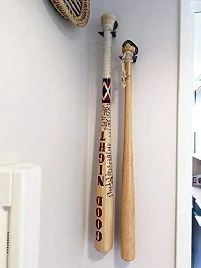 Support de raquette de baseball 100% acier robuste - Rangement mural - 3