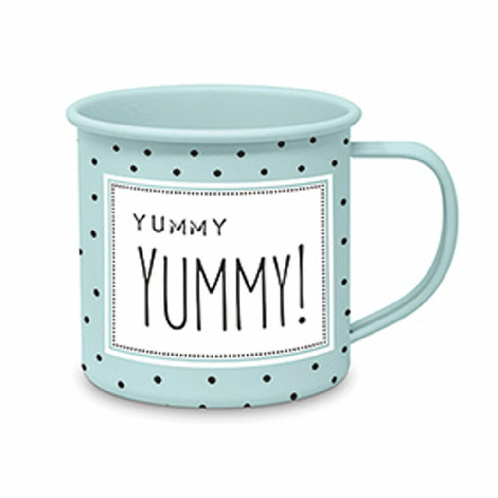 PPD Yummy Yummy Metal Mug D@H, Henkelbecher, Kaffeebecher, Becher, Tasse, Metall, 350 ml, 581102078