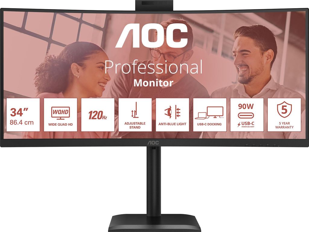 AOC Monitor CU34E4CW - 86,4 cm - 34"