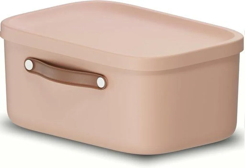 Bac en plastique rigide rouge 12L avec poignées ergonomiques
