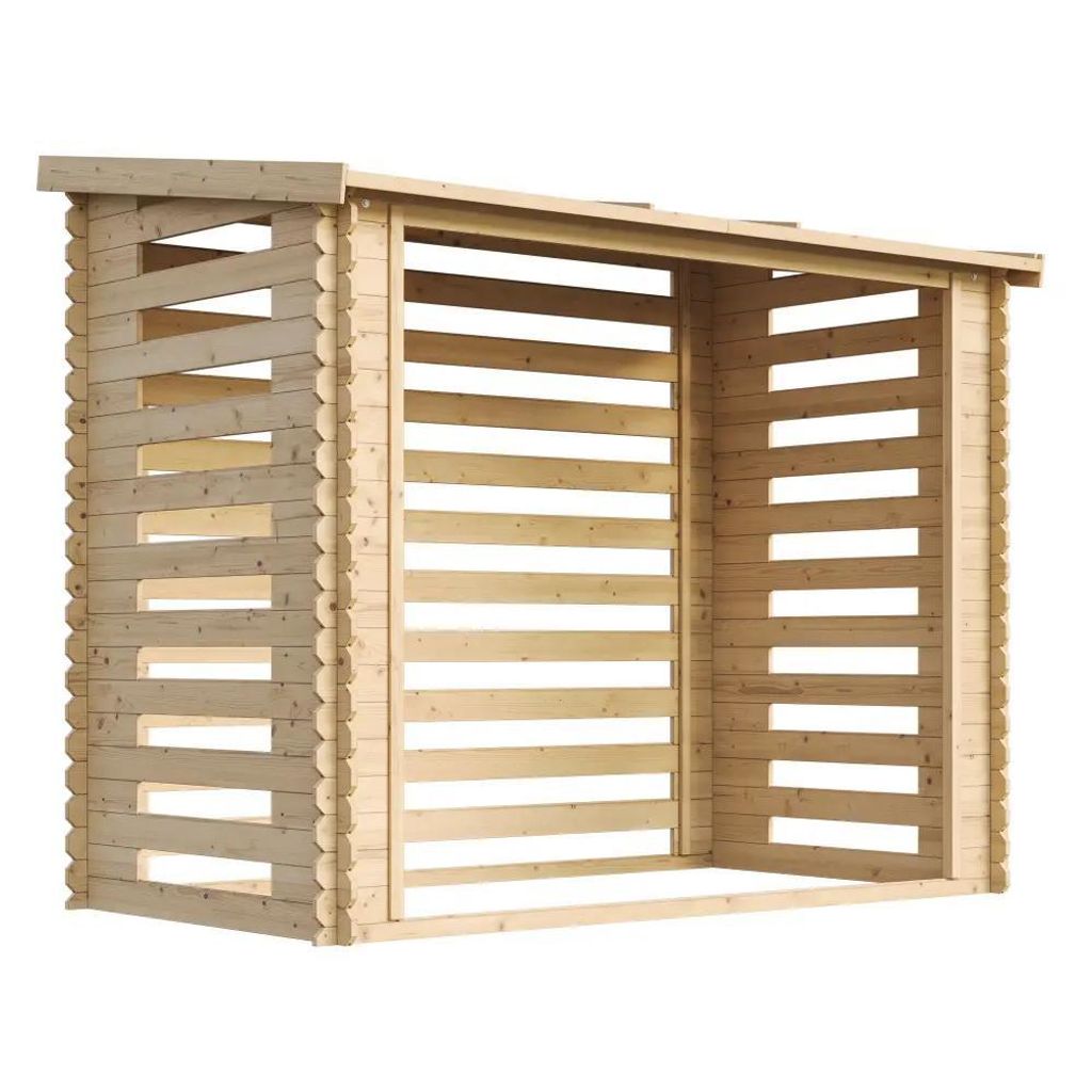 Holz Brennholzregal – 4,3 m3  – B146xL232xH199 cm - Produktbild 