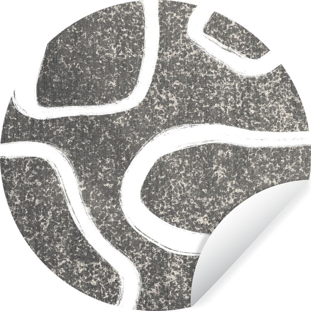 MuchoWow Runde Wandtattoo - Wandsticker Tapete Aufkleber Abstrakt - Minimalismus - Design Ø 50 cm Selbstklebend und Repositionierbar - Wandaufkl...