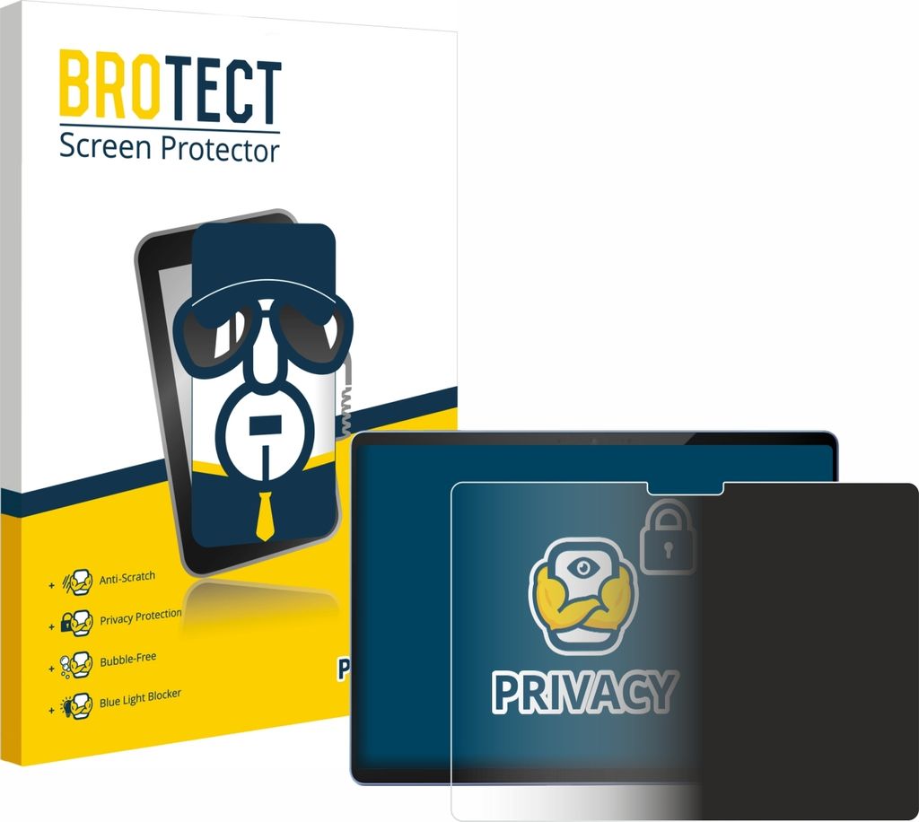 BROTECT Sichtschutzfolie für Microsoft Surface Pro 13 Anti-Spy Privacy Sichtschutz Blickschutz Folie Blaulicht-Schutz