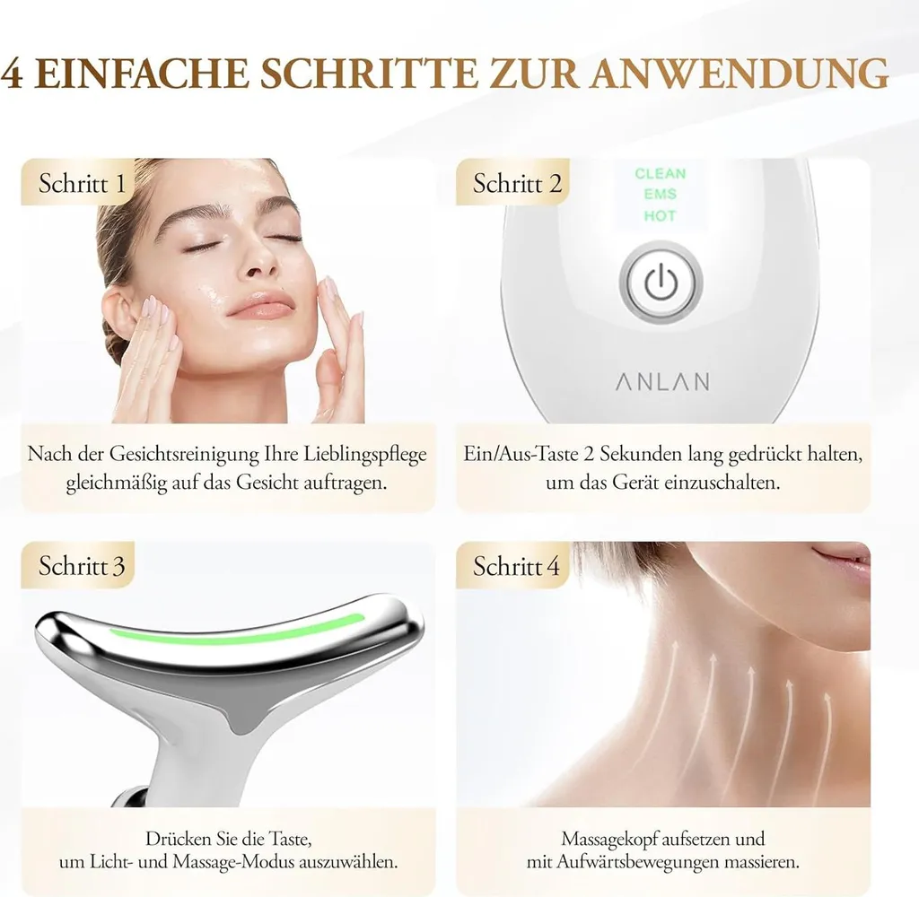 Masseur Visage V-Shape 3 Modes - Lifting & Fermeté EMS 45°C - 8