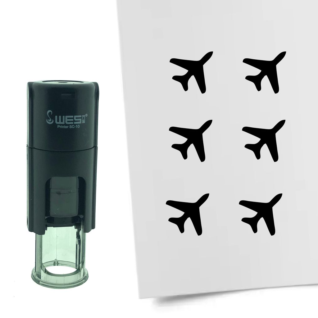 CombiCraft Stamp Airplane 10mm kulatá - černý inkoust Obrázek produktu 