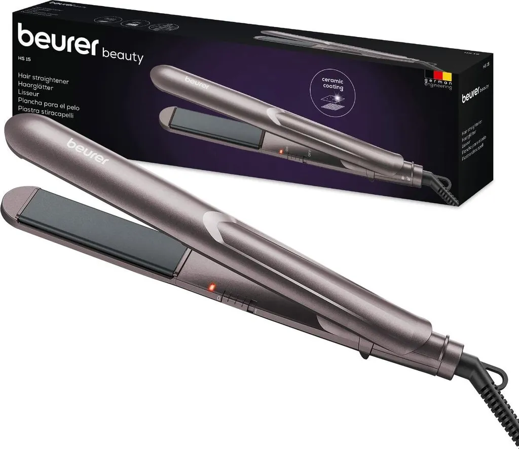 Fer à lisser Beurer HS15 plaques céramique pour un lissage doux et brillant
