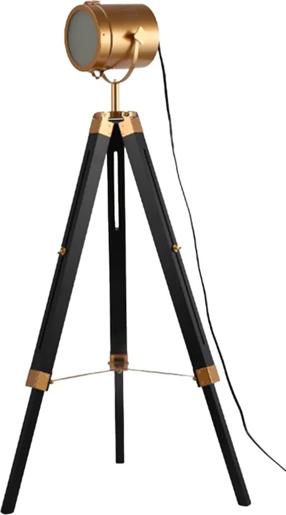 Projecteur de studio vintage en bois et métal pour salon rétro chic