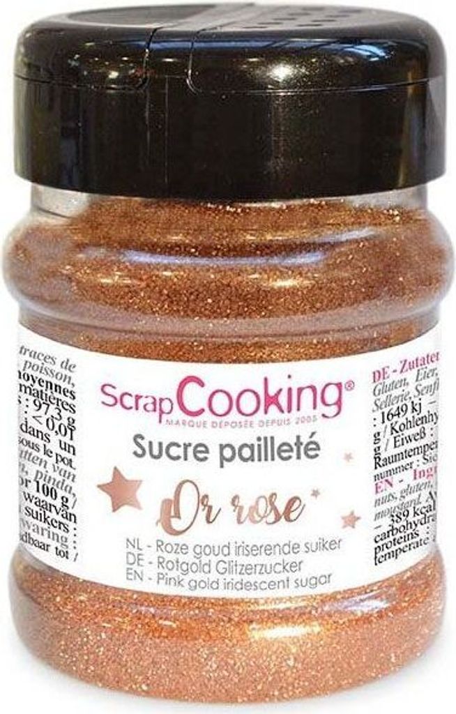 Glitterzucker Roségold 160 g