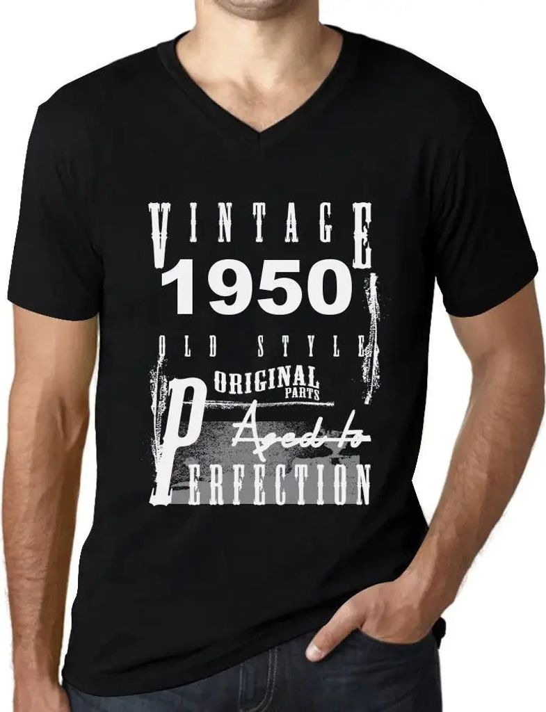 Herren Grafik T-Shirt 1950 À La Perfection Geschenk 74. Geburtstag Jahrestag 74 Jahre Jubiläum 74 Jährige Mann Jahrgang 1950 Kurzarm Lustige Druck