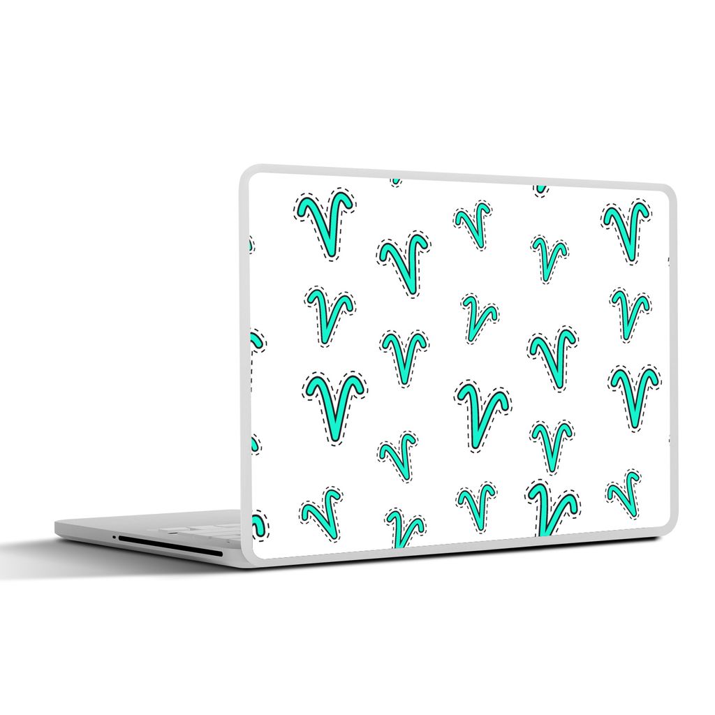 MuchoWow Laptop Aufkleber Sticker Cover Widder - Tierkreiszeichen - Design 31x22.5 cm - Laptop-Deko