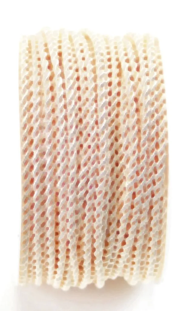 Cordon Décoratif Anti-Effilochage 3mm x 25m Crème pour Finitions Pro