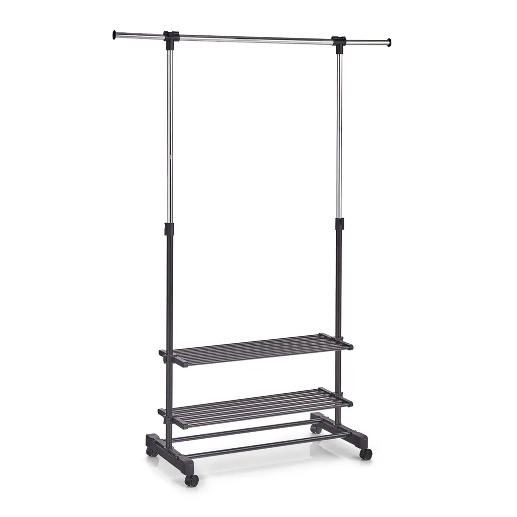 Portant vêtements extensible Zeller télescopique en métal et inox