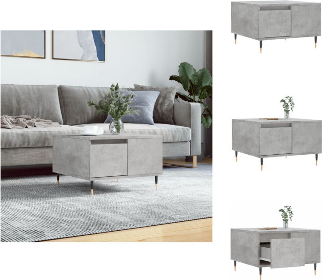 vidaXL Couchtisch Betongrau 55x55x36,5 cm Holzwerkstoff - Couchtische