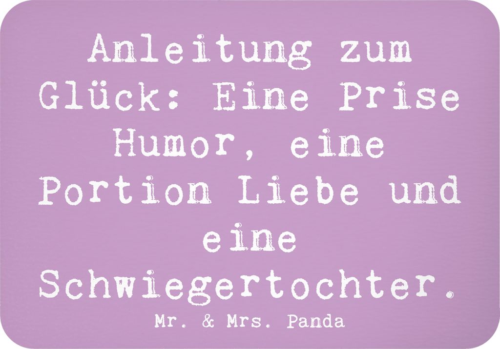 Mr. & Mrs. Panda magnet Spruch Humor Liebe Schwiegertochter - Lavendeltraum - Geschenk, Notizhalter, Geschenkideen, Verwandte, Kühlschrankmagnet, ...