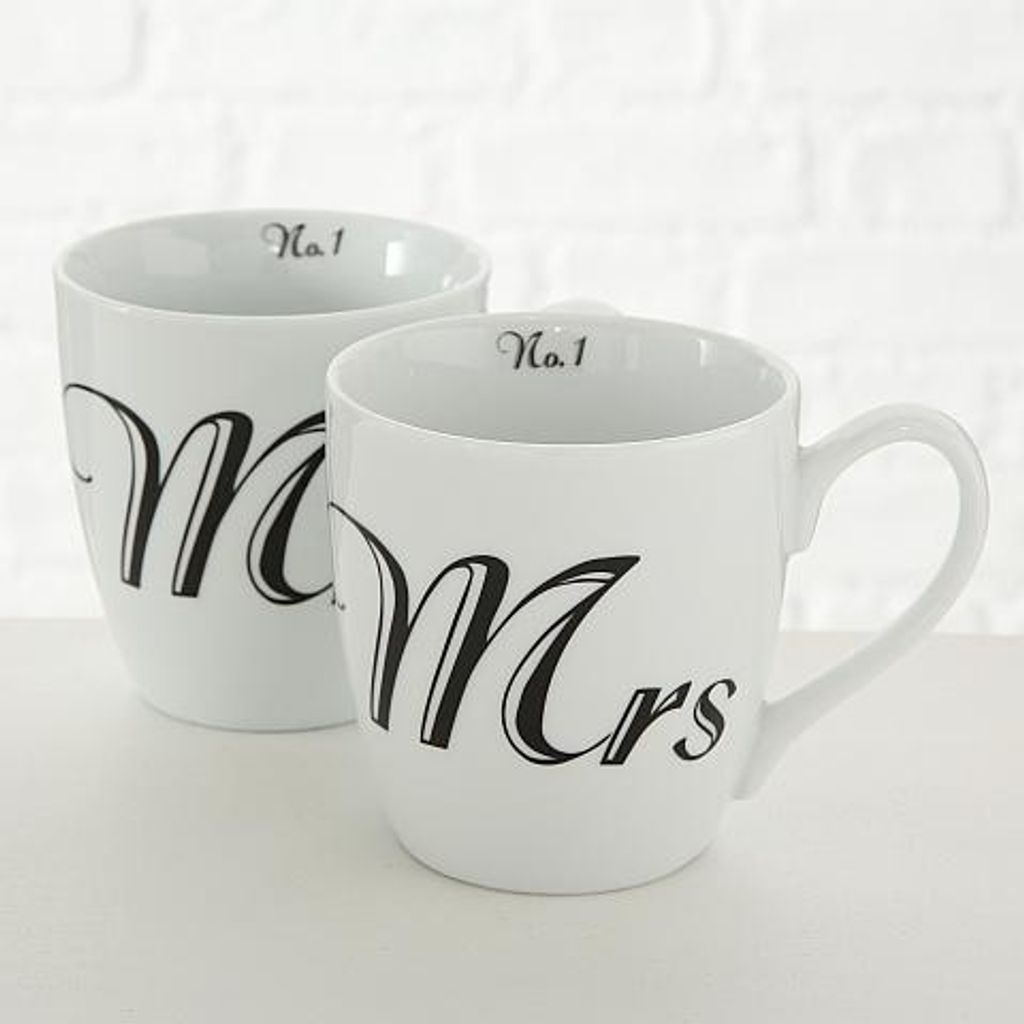 Jumbo Becher Kaffeebecher Mr + Mrs H 10 cm  2er Set Produktbild 