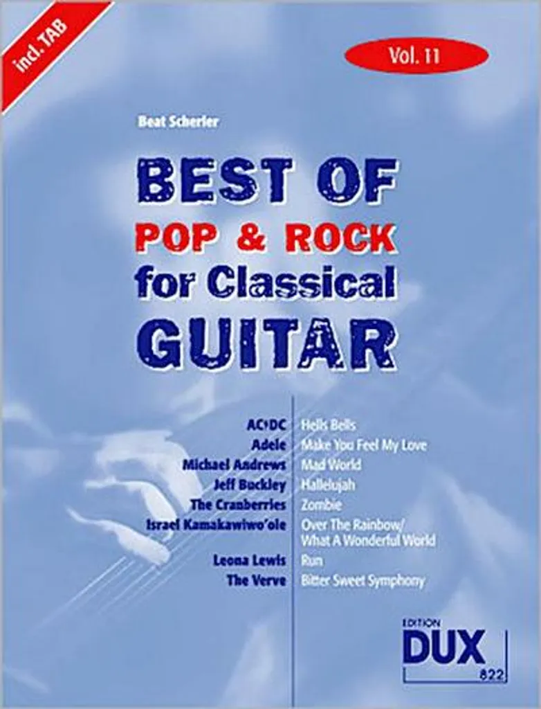 Livre de Partitions Guitare Classique Best Of Pop & Rock Vol 11 Recueil