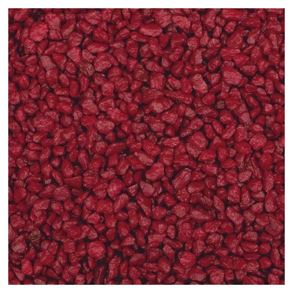 Bunte Dekosteine 2-3mm, 0,5 kg farbige kleine Steine in Rot, Weinrot und Königsrot