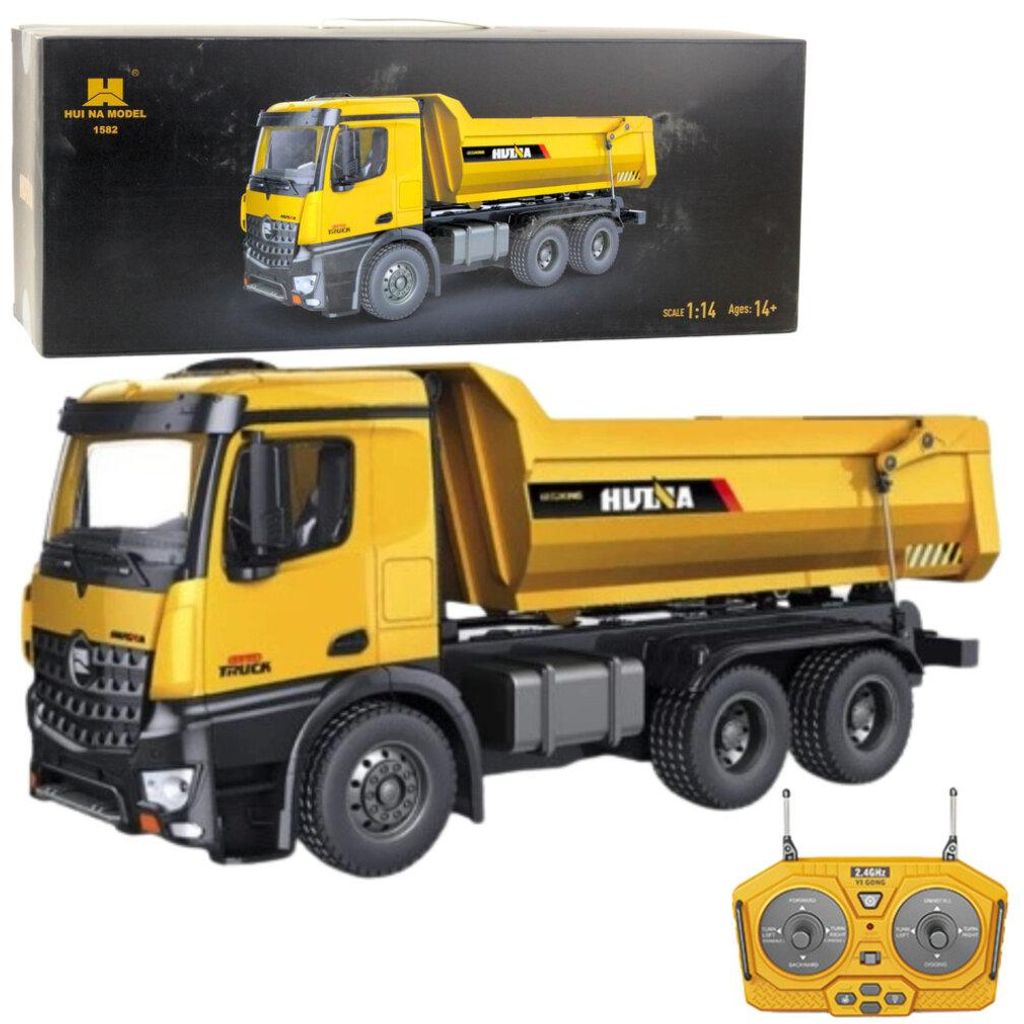 RC Huina Muldenkipper mit Licht und Sound Gelb 1:14