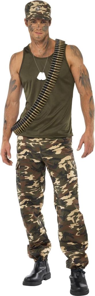 Smiffys - "Deluxe" Kostüm - Herren SM1038 (M Regulär) (Khakigrün)